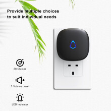SECRUI Wireless Doorbell 2 Plug in Door Bells 1 Push Button Electric C