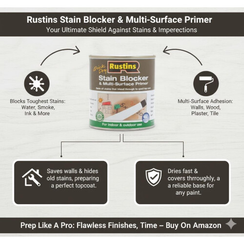 Rustins Rustins Stain Blocker  MultiSurface Primer 250ml Versatile AllSurface