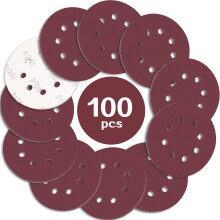 STEBRUAM 100PCS 125mm Sanding Discs 1200 Grit, 5 Inch 8 Hole Hook and Loop Sanding Pads for Random Orbital Sander