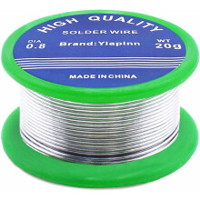 Solder,0.8mm Solder Wire Lead Free Sn99.3 Cu0.7 with Rosin Core for Electronic Electrical Soldering Components Repair and DIY(20g)
