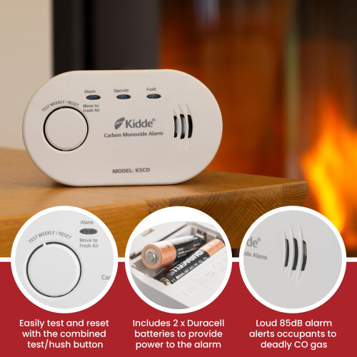 KIDDE Kidde 5CO Carbon Monoxide Alarm and Detector with 2