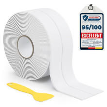 HNNHOME 38mm x 32m White SelfAdhesive Bath Sealant Strip Waterproof Sealing