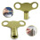 Solid Brass Universal Radiator Bleed Key- 2 Pack, 5mm Radiator Key for Venting and Bleeding Radiators- Easy to Use 1