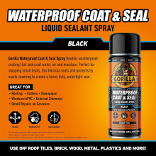 Gorilla Waterproof Black Coat Seal Spray 450ml – Flexible Weatherproo
