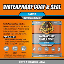 Gorilla Waterproof Coat Seal Clear 473ml Weatherproof Liquid Sealant