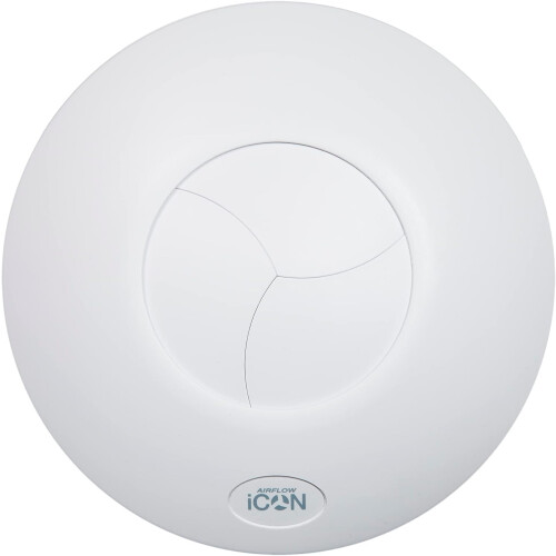 Airflow iCON 60 Kitchen Extractor Fan 150mm Duct | 78 l/s, 66.3W, Iris Backdraught Shutter, Optional Humidity, PIR & Timer Modules Sold Separately |