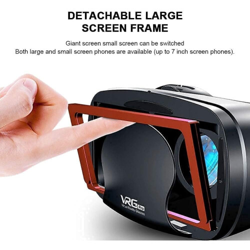 VR Headset for Smartphones with Immersive 3D Viewing, Compatible with iOS and Android, Blue 1