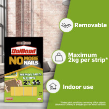 Unibond No More Nails Removable Picture Hanging Strips Adhesive Strips