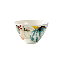 Vintage Ceramic Rice Bowl 5 Inch Microwave Dishwasher Safe Elegant Retro Style Dining Use