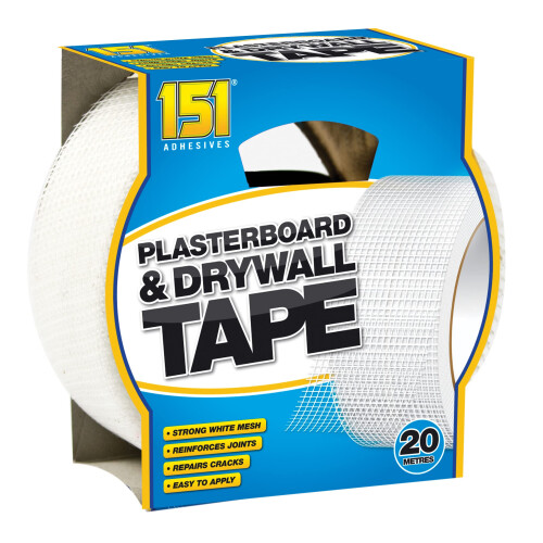 151 Diy Plasterboard White Strong Mesh Tape, 20 Metre Roll