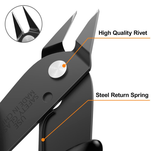 BOENFU Flush Cutter Small Wire Cutters Cable Tie Cutter 10 Pack 5 Inch Prec 2