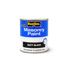 RUSTINS Masonry Paint Matt Black 500ml