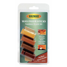 Briwax Filler Sticks Medium – Quick Wood Repair for Scratches, Cracks & Nail Holes | Assorted Shades