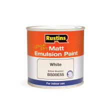 RUSTINS Matt Emulsion Paint White 250ml