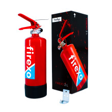 Firexo All in One Fire Extinguisher (2 Litre / 2 kg) - Multipurpose Extinguisher for ALL FIRES inc. Li-ion Battery Fires! - Safety & Emergency Equipm