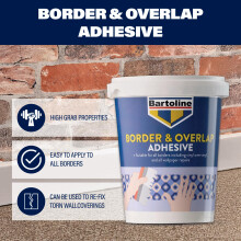 Bartoline Border Overlap Adhesive 500gfor 20m Border Wallpaper Adhesi