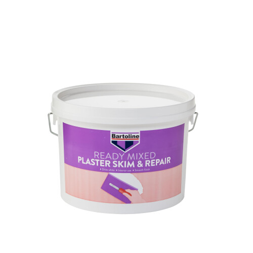 Bartoline Ready Mixed Plaster Skim and Repair 2.5 L, Easy Application Plaster fo