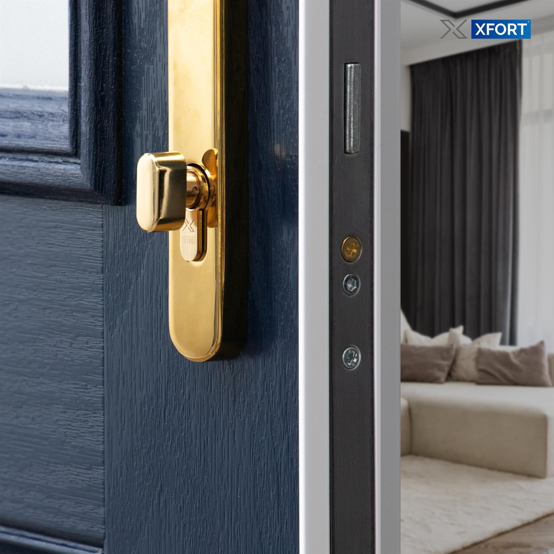 Clyder Lock XFORT Brass 50/50T Thumb Turn Euro Cylinder Lock (100mm), UPVC Door ...