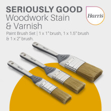 Harris Seriously Good Woodwork Stain Varnish Paint Brushes 3 Brush Pa