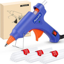 Hot Glue Gun Kit with 30 Glue Sticks(130mm x 7mm), Fast Preheating Hot Melt, High Temp for School Crafts DIY Arts and Quick Home Repairs, 20W