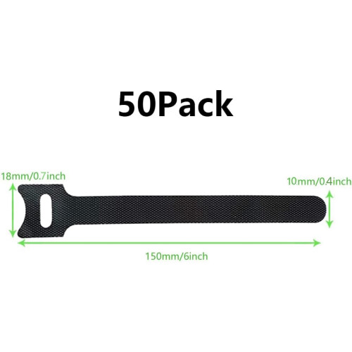 Oksdown Cable Tie Reusable Black 50 Pack Straps Ad 2