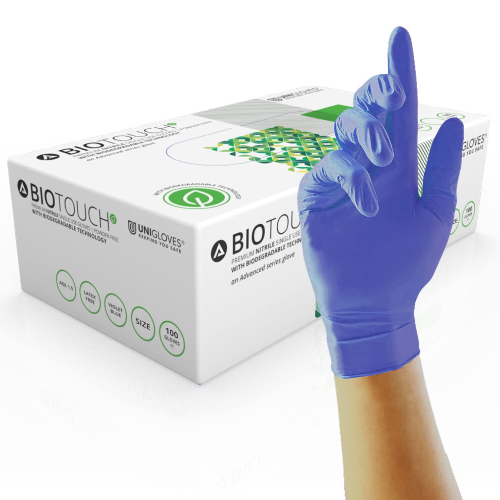 Unigloves Biotouch Nitrile Disposable Gloves 5000931457374