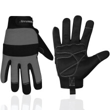 SAWANS Safety Work Gloves Gardening Working Gloves Mens Women Mechanic Construction Utility Flexible Padded Palm Protection Touch Screen Breathable B
