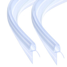 ITTISO Pre Curved Shower Screen Seal Strip 2 x 90 cm for 4mm/5mm/6mm Glass Thickness Curved Shower Door Seal Strip Covers up to 20mm Gap Replacement
