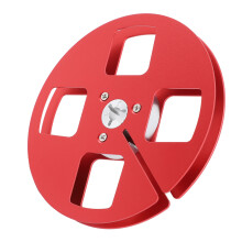 5 Inch Aluminum Empty Tape Reel, 1/4 Inch, Red, 4 Holes
