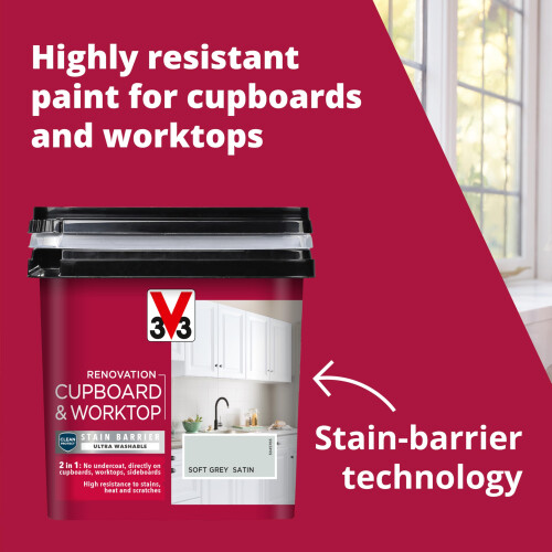 V33 Renovation Cupboard  Worktop Paint  No Undercoat Needed  High Resi 1