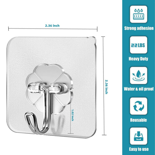 PAIDASHU Self Adhesive Hooks,25 Pack Heavy Duty Ad 2