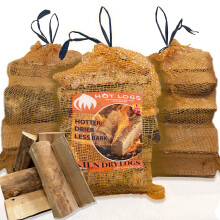 75L HARDWOOD Longer Burning Kiln Dried Logs 3 x 25L Nets, Ideal for Open fires, Fire Wood, Hot Wood Burning Stoves, BBQ's, Log Burners, Camping Fires