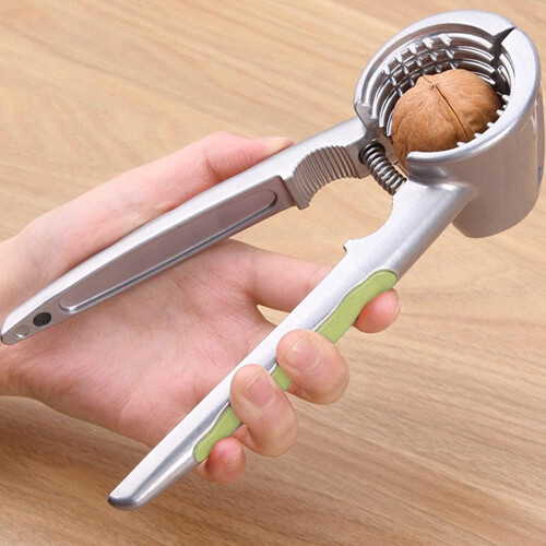 Heavy Duty Nutcracker Walnut Cracker Aluminium Alloy with NonSlip Handle for All Nuts and Seafood 2