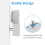 Multi Plug Adapter, Mscien 3 Way UK Plug Extension Socket with 315 Degree Rotation, Wall Power Strip Surge Protector Extender without Cable Plug Adap 3