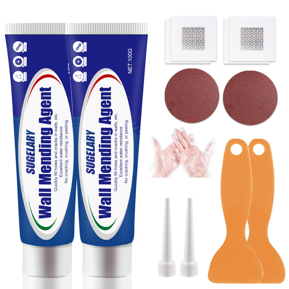 Sugelary Wall Repair Cream, Waterproof Wall Mending Agent, Quick Drying Wall Repair Paste Kit Effectively Repair Wall Scratches, Nail Holes, Cracks, 40284569