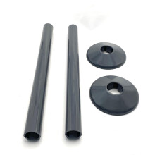 Greened House Anthracite Radiator Pipe Covers SnapFit 200mm Long 15mm Pipe