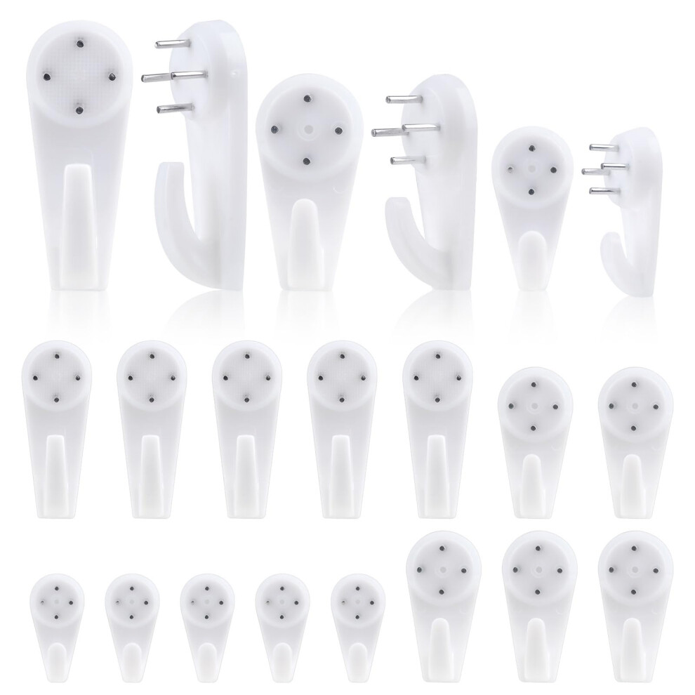 Non-Trace Picture Hooks For Hard Walls, 70 Pcs Pictures Hanging Kit, Assorted Sizes Hanging Hook For Fixing Picture Frames On Lime,Plasterboard, Dryw 5089885043918