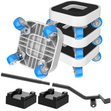 NIUXX Furniture Mover Sliders with Rotation Wheels & Grooves for Hardfloor