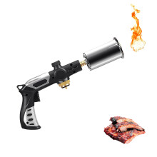 Propane Torch with Adjustable Flame and OneTouch Ignition for Cooking BBQ Welding and Sous Vide