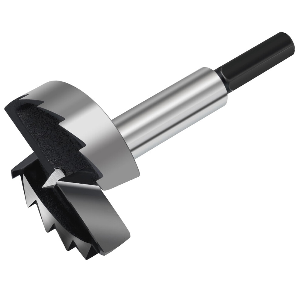 Hsawbit 50Mm Forstner Drill Bit For Woodworking, Forstner Bit Wood Drill Bits For Holes, Hinge Cutter (Ã50Mm, Length 90Mm, Hex Shank)