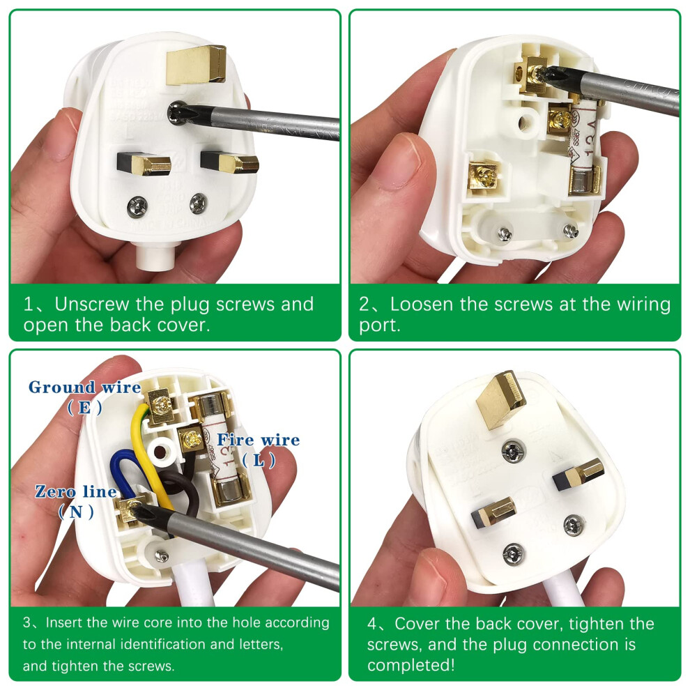 Uk Plug 13 Amp Plug Uk Plugs 3 Pin Electric Plugs Uk 250V 13A Fused Ma 5007117043406