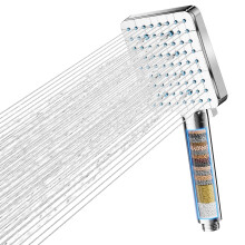 Cobbe Hard Water Filter Shower Head, High Pressure Shower Head with 20 Stage Filter, 6 Spray Modes Square Powerful Showerhead for Residual Chlorine Re