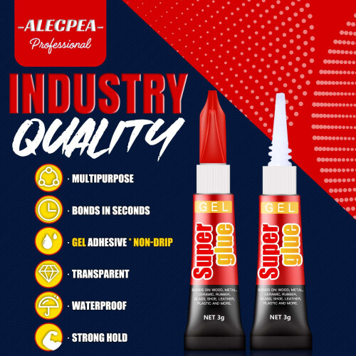 3g 36 Pack Super Glue Liquid All Purpose Fast Setting Ideal for Metal Ceram 2