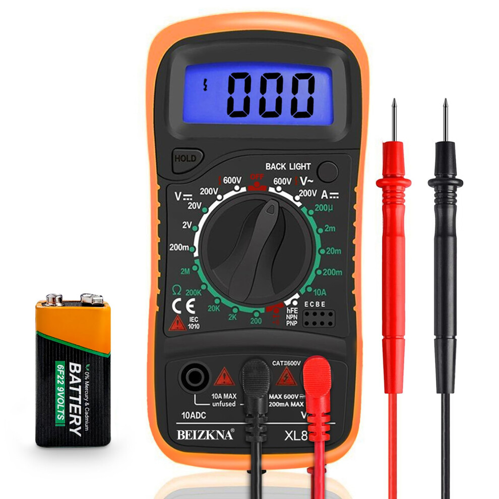 Digital Multimeter Voltmeter Battery Multi Tester Voltage Ohmmeter Ac Dc Vo 4887811773417