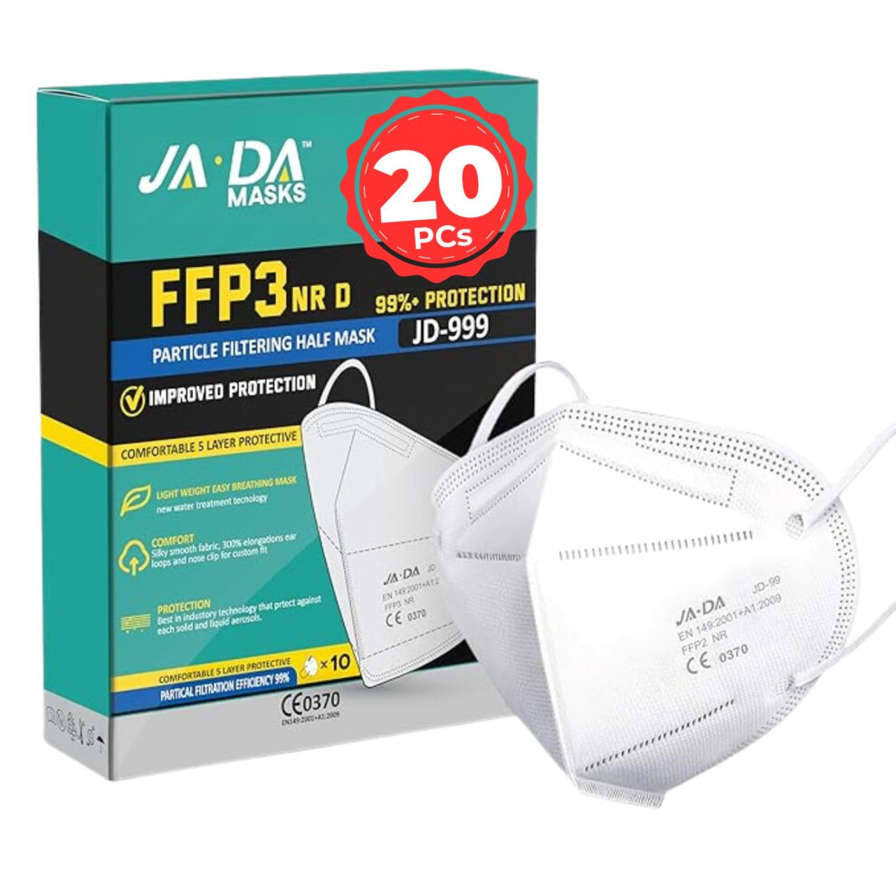 Cleanstro Ffp3 Masks With >99% Filtration Efficiency -7 Layer Disposable Face Mask Uk Certified - Feel Safe, Breathe Easy 5051226924217