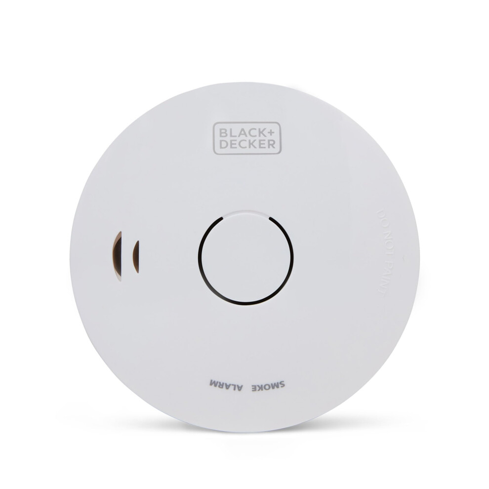 Black+Decker Smoke Alarm. Smoke Alarms For Home Battery Powered With 10 Year Battery Included. Easy To Install Smoke Detector Fire Alarm. Suitable Fo 8115414663085