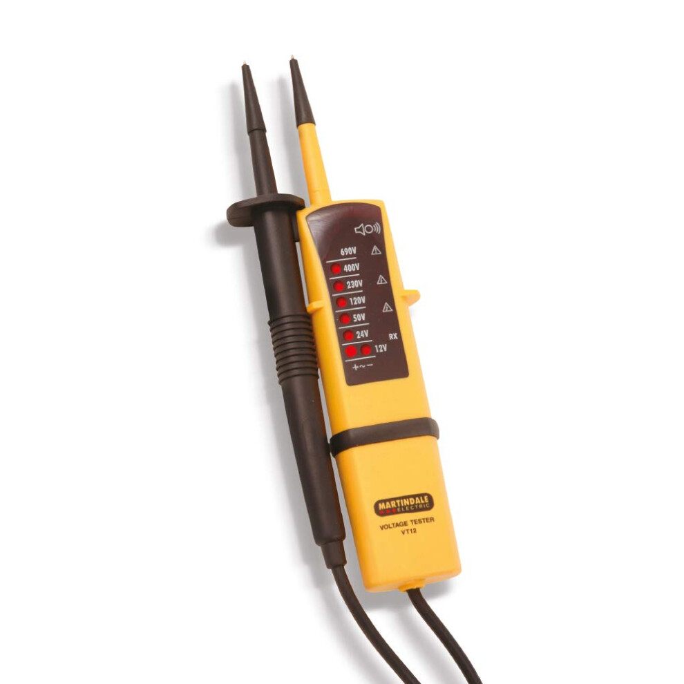 Martindale Vt12 Two Pole Voltage And Continuity Tester, Yellow 52146480