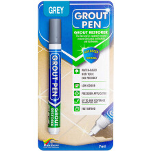 GROUT PEN - Restores & Protects Tile Grout in Bathrooms & Kitchens (Grey)