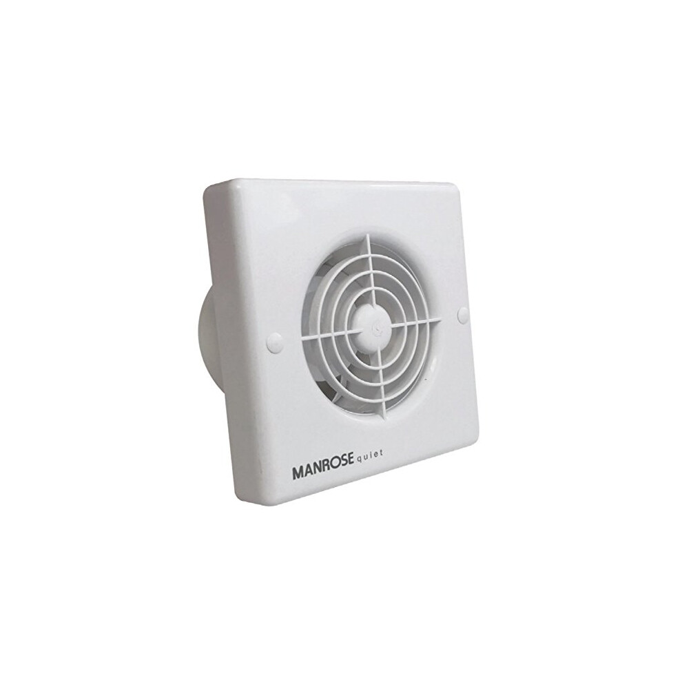 Manrose Qf100t Quiet Extractor Fan With Timer For 4"/100Mm Duct 5002040165119