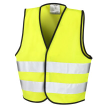 Result Core Kids Hi-Vis Safety Vest, Fluorescent Yellow, 4-6, Polyester